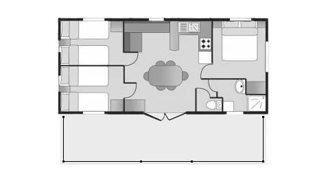 Mobile Home Grand Charme 32M² (3 Chambres)
