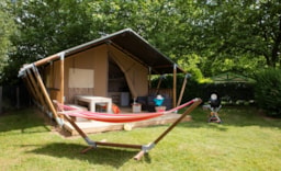 Location - Tente Lodge By Villatent - Castel Camping Les Bois du Bardelet
