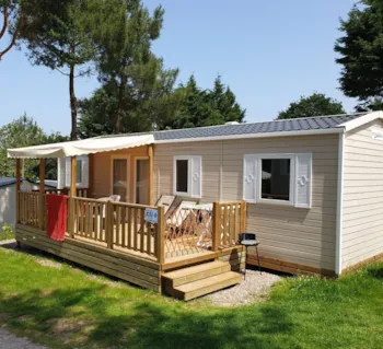 Mietunterkunft - Mobilheim Infinité  - 40M² (4  Zimmer - 2 Schlafzimmer) - Castel Camping Les Bois du Bardelet