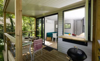Mietunterkunft - Mobilheim Panorama 28M² Mit Klimaanlage - Castel Camping Les Bois du Bardelet