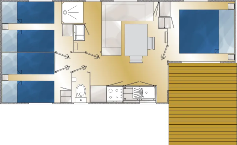 Mobil-Home Declik 35M²  3 Chambres