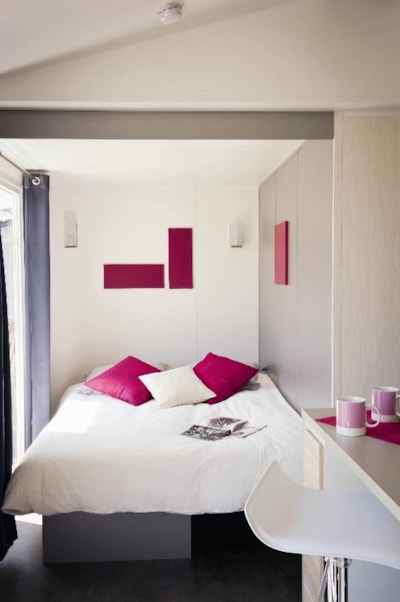 Mobile home Confort 29 m²  (2 bedrooms) + covered terrace + TV