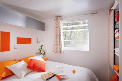 Mobile home Premium 29m² (2 bedrooms) + covered terrace + dishwasher +TV + Air conditioner