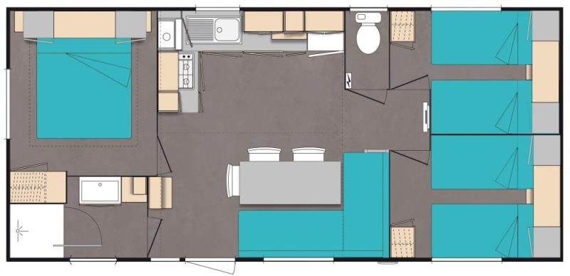 Hytte i Anneyron – Mobile home Premium 31m² (3 bedrooms) + covered terrace + Dishwasher + TV 6 Ppl. – photo 8