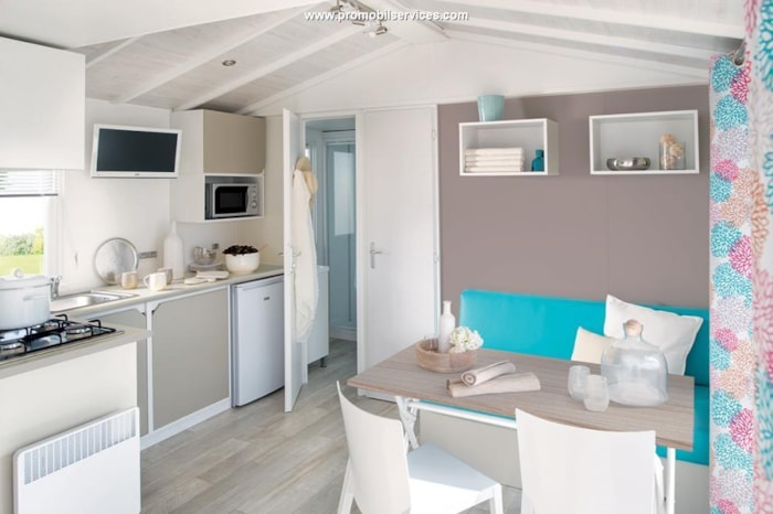 Mobil Home Premium 27M² (2 Chambres) + Terrasse Couverte +Lave Vaisselle + Tv + Climatisation