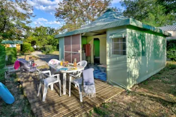 Mietunterkunft - Bungalow Funflower Standard 25M²  (2 Zimmer) - Ohne Sanitäranlagen - Flower Camping La Chataigneraie
