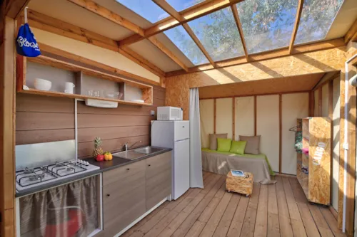 Accommodation - Lodge Maori Confort 17M² (2 Bedrooms) - Without Toilet Blocks + Sheltered Terrace - image n°3 - Flower Camping La Chataigneraie