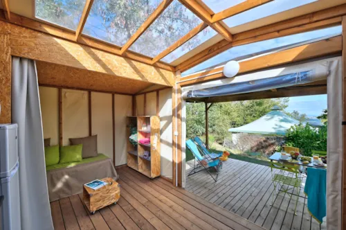 Accommodation - Lodge Maori Confort 17M² (2 Bedrooms) - Without Toilet Blocks + Sheltered Terrace - image n°5 - Flower Camping La Chataigneraie