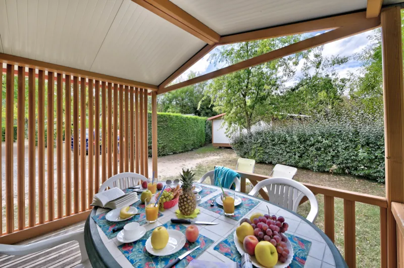 Chalet Confort 25M² (2 Chambres) + Terrasse Couverte