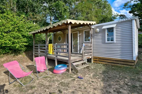 Mietunterkunft - Mobilheim Confort 23/27M² - 2 Zimmer - Überdachte Terrasse  + Tv - image n°1 - Flower Camping La Chataigneraie