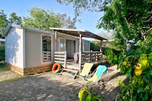 Location - Mobil Home Confort  29 M²  (2 Chambres) +  Terrasse Couverte + Tv - image n°3 - Flower Camping La Chataigneraie