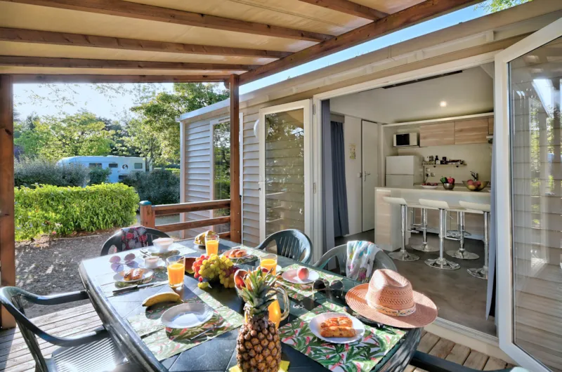 Mobil Home Premium 29M² (2 Chambres) + Terrasse Couverte + Lave Vaisselle + Tv + Climatisation