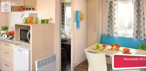 Accommodation - Mobil Home Soléado 2 Bedrooms Sheltered Terrace Dishwasher Tv Air-Conditioning /Nespresso - image n°3 - Camping Le Soleil Fruité