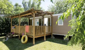 Locatif - Mobilheim Nektarine 2 Schlafzimmer / Überdachte Holzterrasse / geschlossenes Tor mit Tor / Umkehrbare Klimaanlage / Geschirrspüler / Nespresso - Camping Le Soleil Fruité