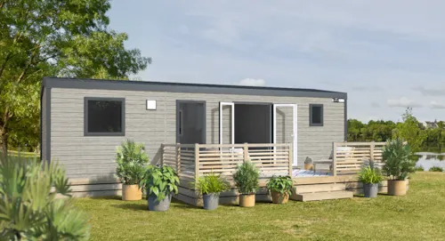 Location - Mobil-Home Corail 3 Chambres / Terrasse Couverte / Clim Réversible / Tv / Lv / Nespresso - image n°1 - Camping Le Soleil Fruité