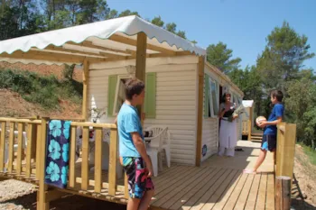 Mietunterkunft - Patio - 2 Zimmer - 24M² - Revamped In 2020 -  Mit Sanitäranlagen + Terrasse (10) - Camping Paradis Le Ruou