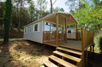 Mietunterkunft - Verdon - 2 Zimmer - 24M² - Jahr 2017 -  Mit Sanitäranlagen + Terrasse 12M² (4) - Camping Paradis Le Ruou