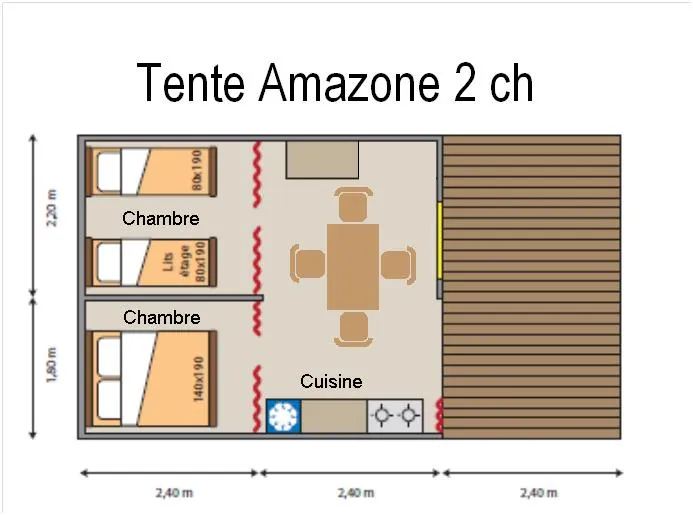 Tente Lodge Amazone 22M² Sans Sanitaires