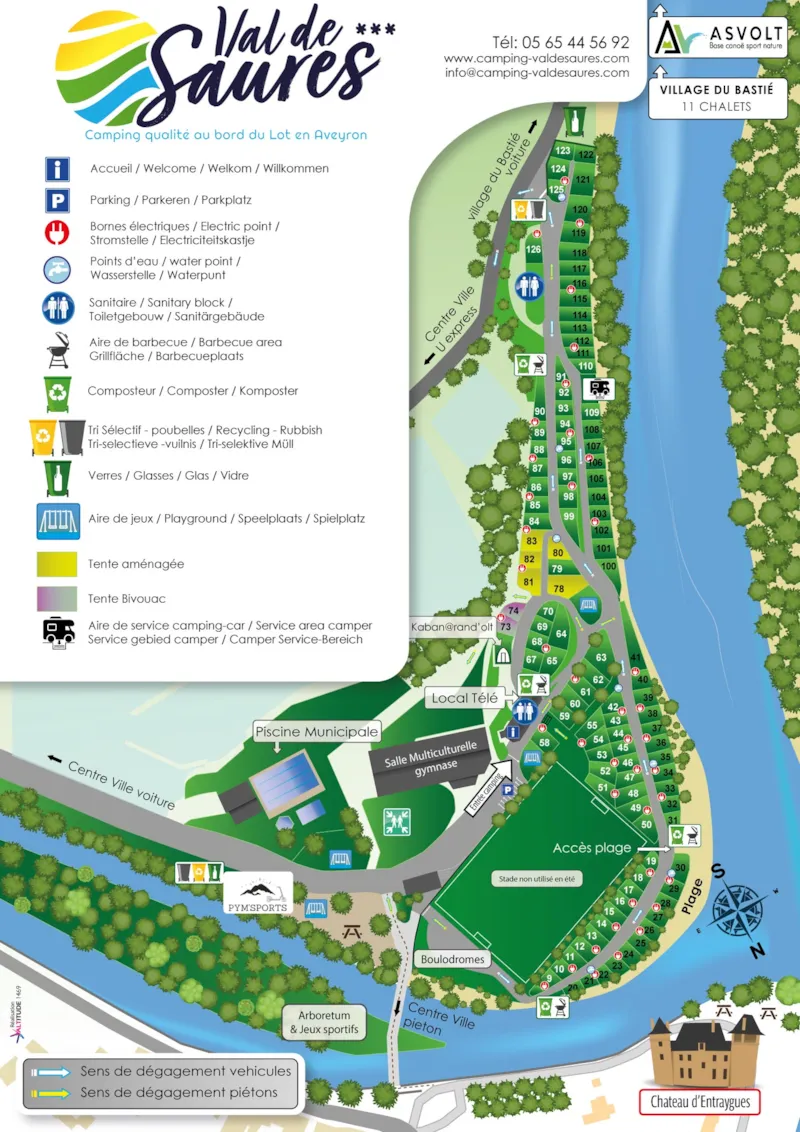 Emplacement Surplombant Le Lot : Voiture + Tente/Caravane Ou Camping-Car + Électricité 10A Incluse.