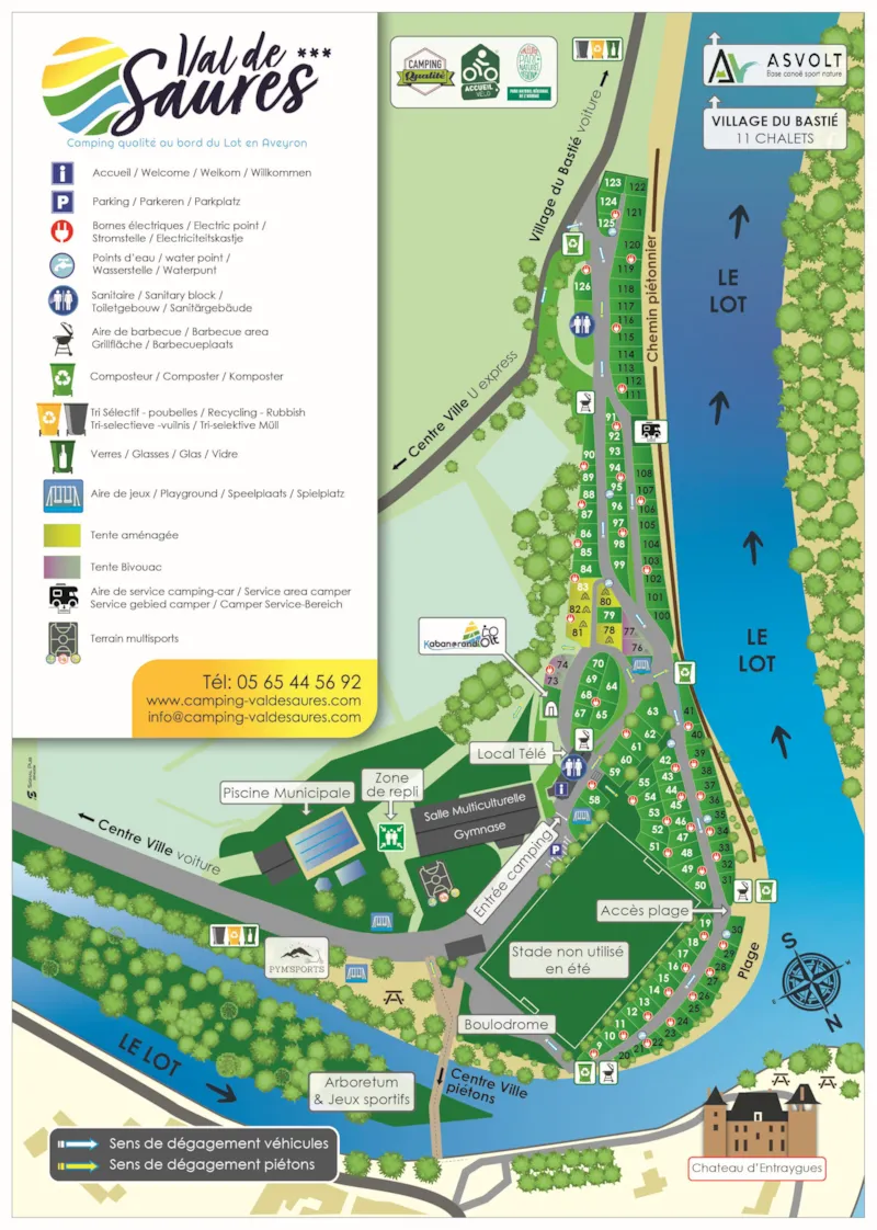 Emplacement Surplombant Le Lot : Voiture + Tente/Caravane Ou Camping-Car + Électricité 10A Incluse.