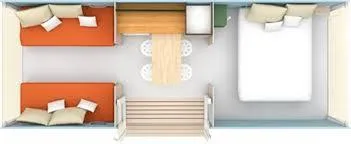 Tente Coco-Sweet Eden 16M² - 2 Chambres - Auvent 4M² - Sans Sanitaires