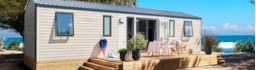 Mietunterkunft - Mobil Family Premium+ 40M2 - 4 Zimmer / 2 Badezimmer + Überdachte Terrasse 18M² - Camping Paradis La Bretonnière