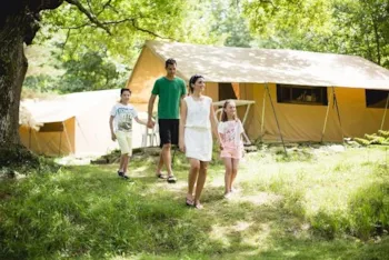 Mietunterkunft - Zelt Lodge (2 Zimmer) - Camping Sunêlia Col d'Ibardin