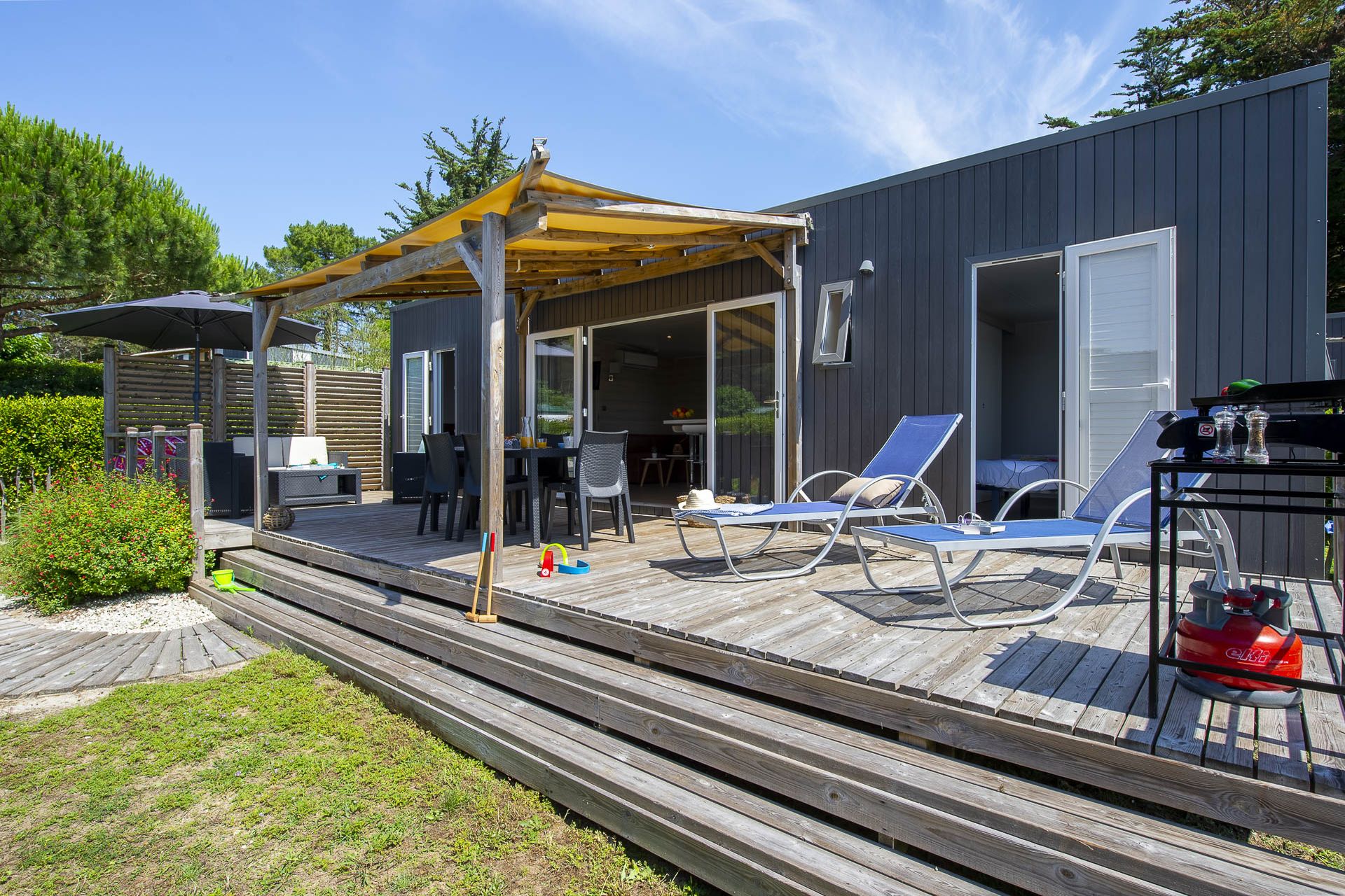 Location - Mobil-Home Exclusif 3 Chambres - Camping Les Grottes de Roffy