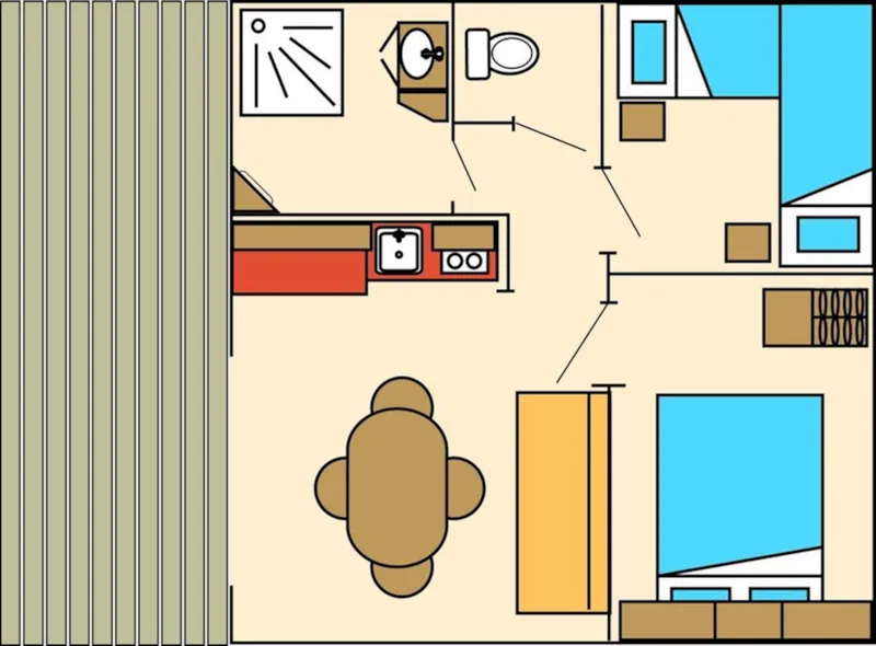 Chalet Bois 2 Chambres