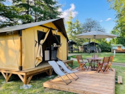 Location - Lodge Safari / 2 Chambres - Terrasse - Camping Quercy Vacances ****