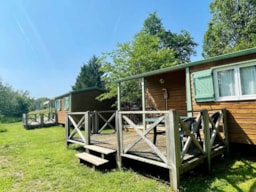 Mietunterkunft - Mobilheime Komfort + / 2 Zimmer / Klima - Doppelterrasse - Camping Quercy Vacances ****