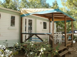 Mietunterkunft - Mobilheim Standard 21M² (2 Zimmer) + Überdachte Terrasse 8M² - Flower Camping l'Epi Bleu