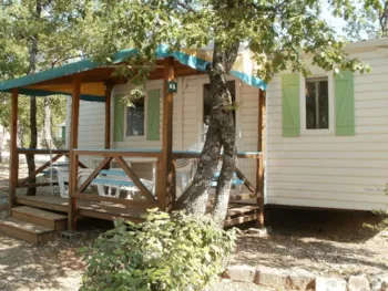 Mietunterkunft - Mobilheim Confort 26M² (2 Zimmer) + Überdachte Terrasse 10M² - Flower Camping l'Epi Bleu