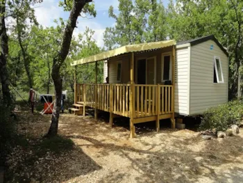 Mietunterkunft - Mobilheim Confort + 26M² (2 Zimmer) + Überdachte Terrasse 10M² - Flower Camping l'Epi Bleu