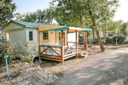 Mietunterkunft - Mobilheim Standard 26M² (2 Zimmer) + Überdachte Terrasse 8M² - Flower Camping l'Epi Bleu