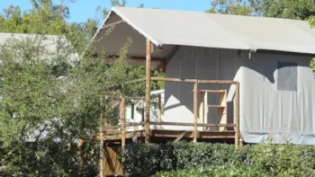Mietunterkunft - Holzhütte Lodge Confort 24M² (2 Zimmer) - Terrasse 10M² - Flower Camping l'Epi Bleu