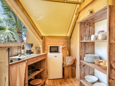 Furnished tent Junior Standard 17m² (2 bedrooms) without toilet blocks