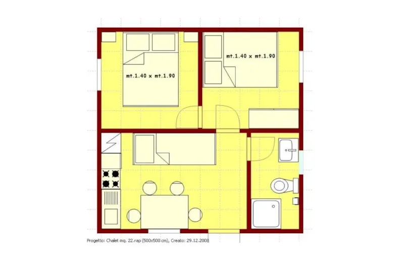 Chalet Avec Deux Chambres Communicantes