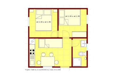 Chalet with two connecting double bedrooms — 5