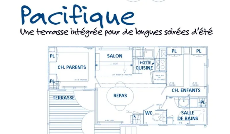 Mobil-Home Standard 25M² (2 Chambres) + Terrasse 6M² À 10M² + Tv