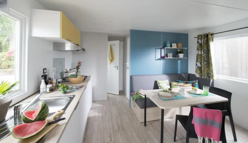 Mobil-Home Confort 25M² (2 Chambres) + Terrasse Semi-Couverte 10M² + Tv