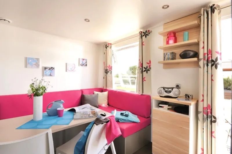 Mobil-Home Confort 18M² (1 Chambre) + Terrasse Couverte 9M² + Tv