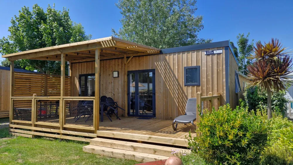 Location - Homeflower Premium 29M² (2 Chambres) + Clim + Terrasse Semi-Couverte + Tv + Draps + Serviettes - Flower Camping Cap Finistère