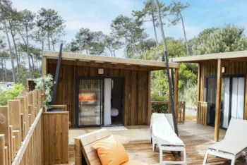 Location - New// Homeflower Premium 20M² - 1 Chambre + Clim + Terrasse Semi-Couverte + Tv + Draps+Serviettes - Flower Camping Cap Finistère