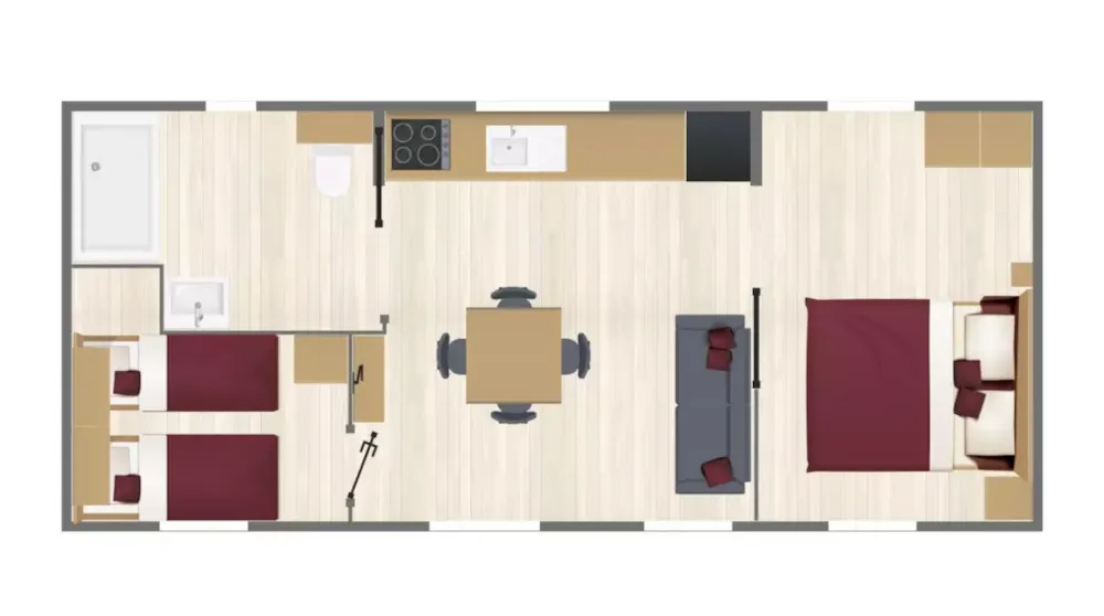 Location - Sunêlia Prestige Pmr 2 Chambres - Camping Sunêlia L'Orangerie de Lanniron