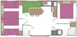 Location - Mobil Home Plaisancier 32M² 3 Chambres - image n°8 - Camping Ile de la Comtesse