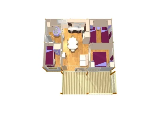 Location - Chalet  Croisière 3 Chambres 35M² - image n°10 - Camping Ile de la Comtesse