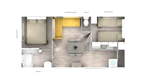 Location - Mobil Home Nautic 2 Chambres 29M² 2019 - image n°8 - Camping Ile de la Comtesse