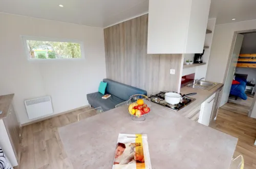 Location - Mobil Home Bois Atlantis Péniche  29M² 2 Chambres 2018 - image n°3 - Camping Ile de la Comtesse