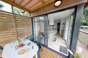 Mietunterkunft - Mobil Home Bois Péniche  29M² 2 Zimmers - Camping Ile de la Comtesse